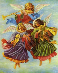 Angels playing music