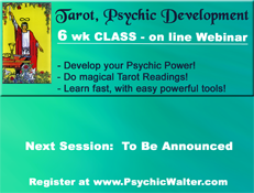 Tarot, Psychic Development Class - Webinar